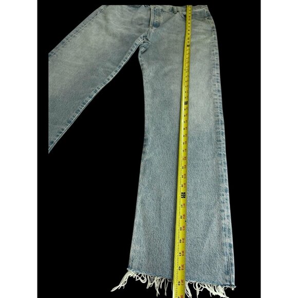 AGOLDE Criss Cross Straight Jeans Size 31 NWOT High Rise Vintage Denim Look - Picture 4 of 12